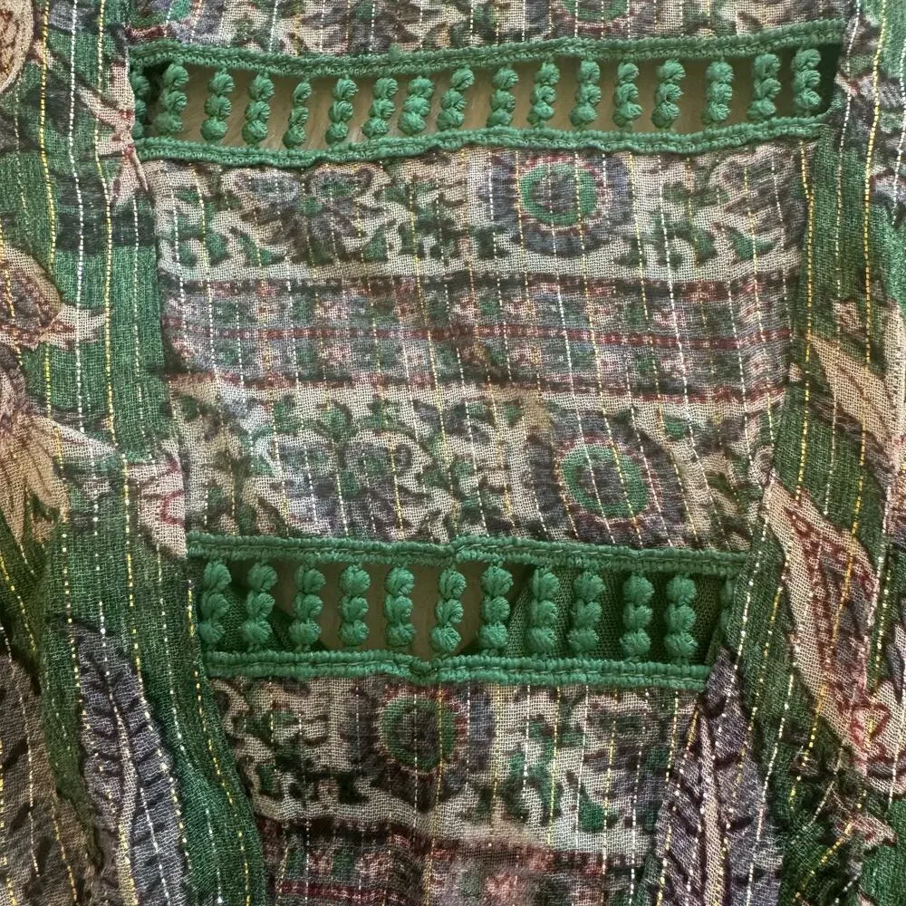 Hemant & Nandita Paisley Print Lisa Short Dress Small NWOT